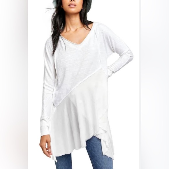 Free people white comin in hot tunic size Small - Picture 1 of 8